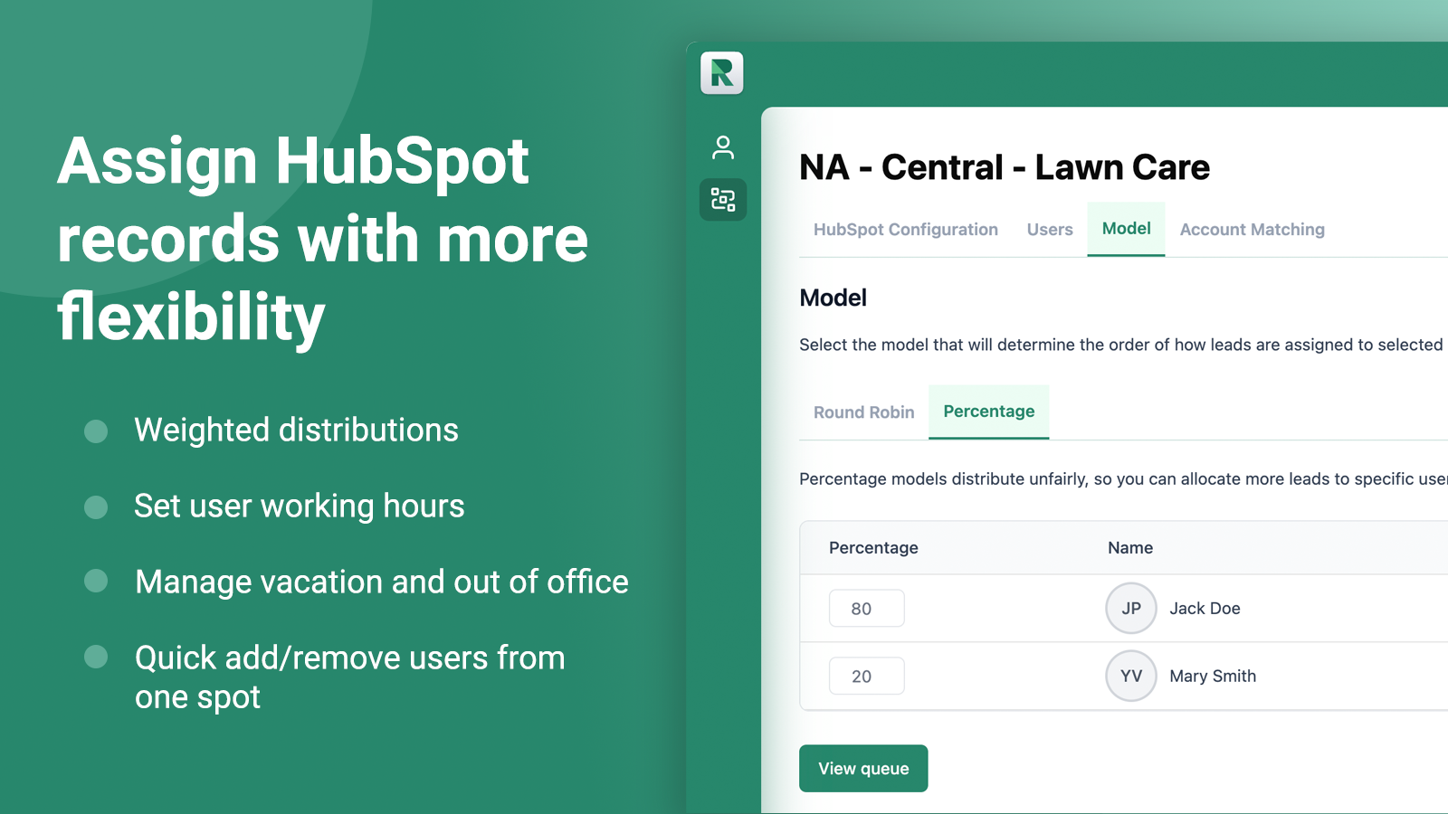 Assign leads to users who are available